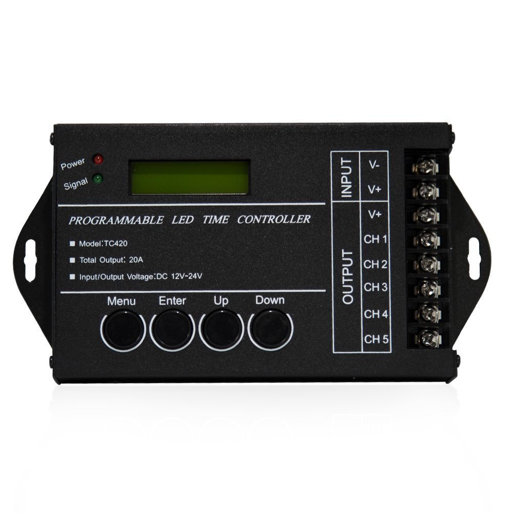 DC12/24V,20A 5 Channel Multi-function programmable LED Time Controller for RGB RGBW Single Color LED Lighting DC12/24V,20A 5 Channel Multi-function programmable LED Time Controller for RGB RGBW Single Color LED Lighting